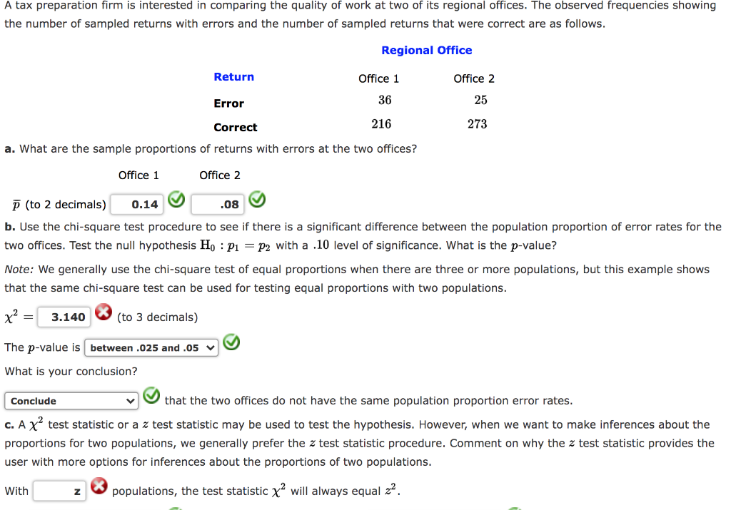 Solved A tax preparation firm is interested in comparing the