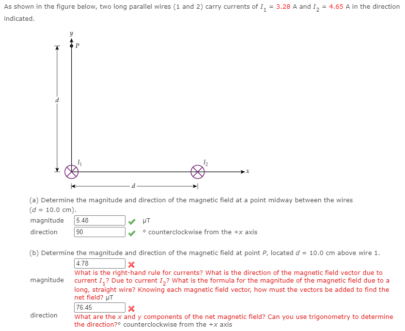 Solved As shown in the figure below, two long parallel wires | Chegg.com
