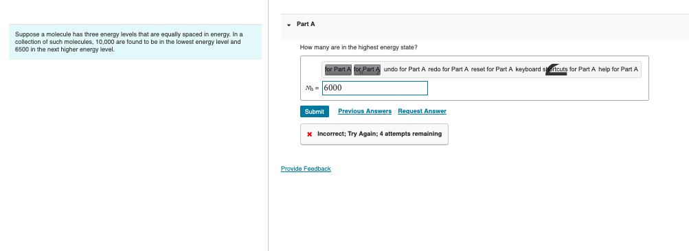 Solved Suppose a molecule has three energy levels that are | Chegg.com