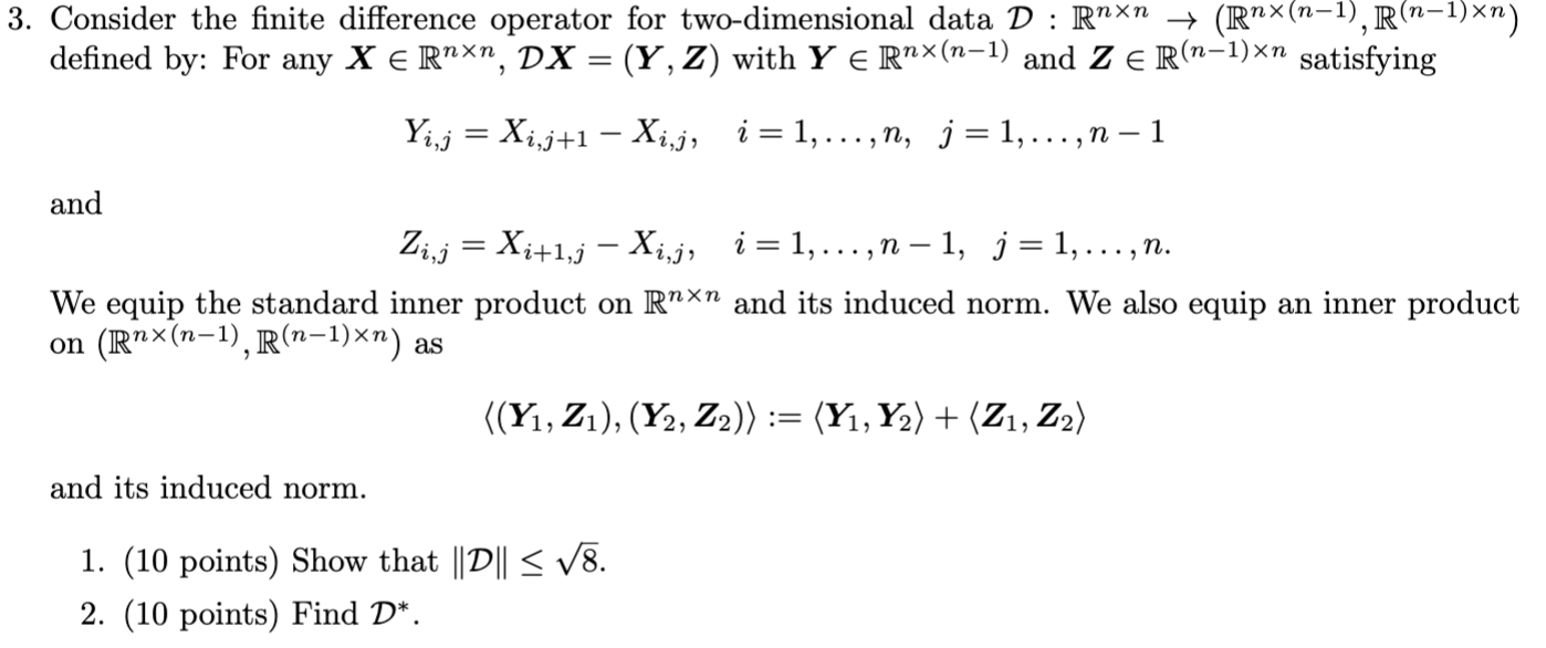 Solved Consider the finite difference operator for | Chegg.com
