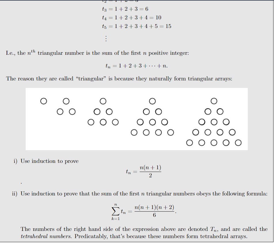 Solved Problem 6 . The triangular numbers [ 16 points] The | Chegg.com