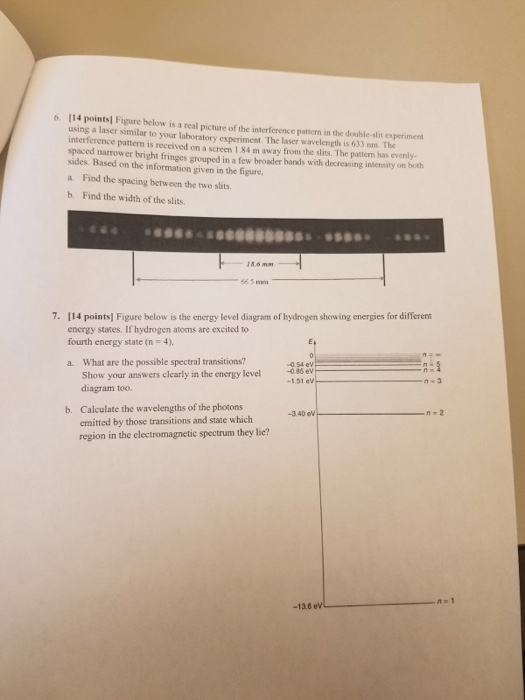 Solved Figure below a real picture interference pattern in | Chegg.com