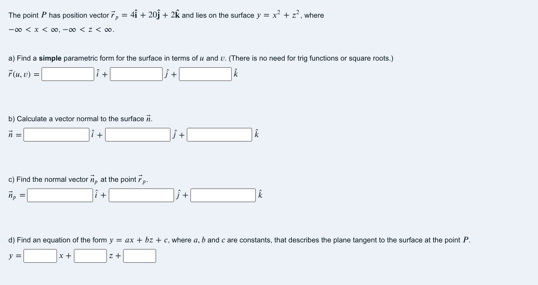 Solved The Point P Has Position Vector Rp 49 ſ 2a Chegg Com