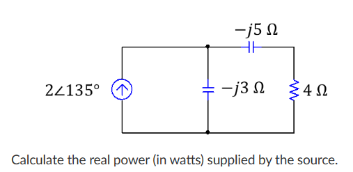 Solved Calculate The Real Power (in Watts) ﻿supplied By | Chegg.com