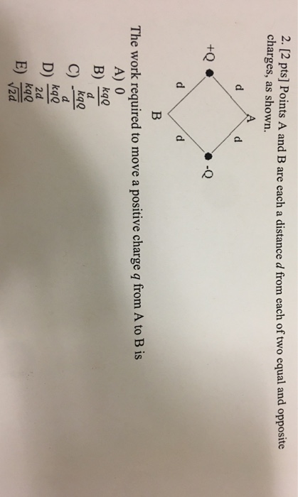 Solved Points A And B Are Each A Distance D From Each Of Two | Chegg.com