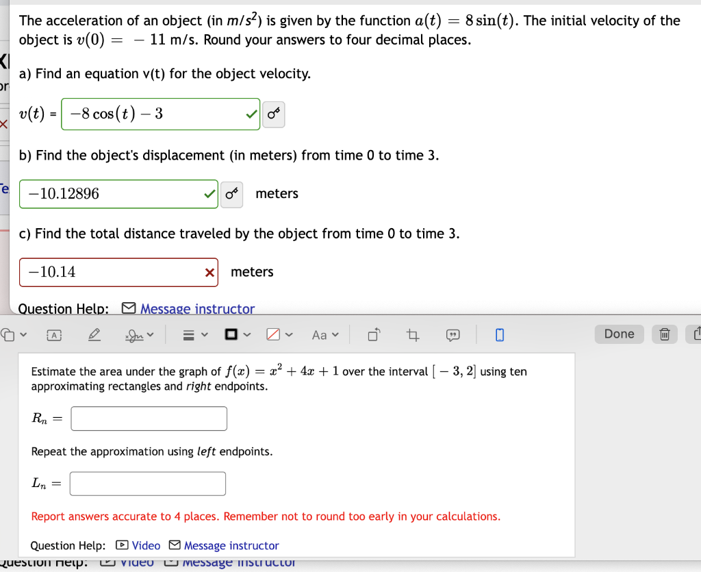 Solved The acceleration of an object (in m/s2 ) is given by | Chegg.com