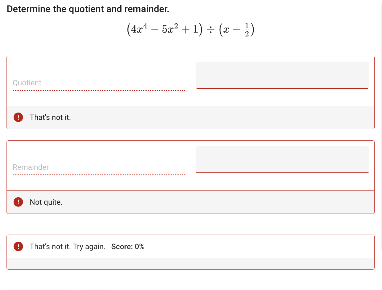 Solved Determine The Quotient And Chegg Solved Determine The Quotient And Chegg