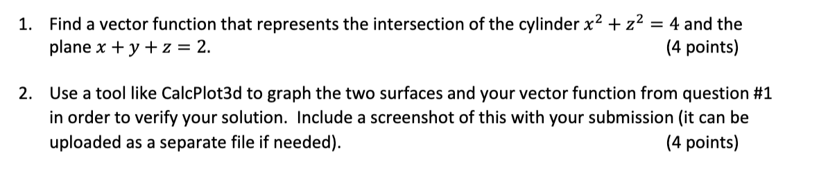 1. Find a vector function that represents the | Chegg.com