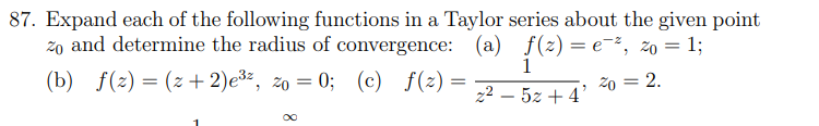 Solved 87. Expand Each Of The Following Functions In A | Chegg.com