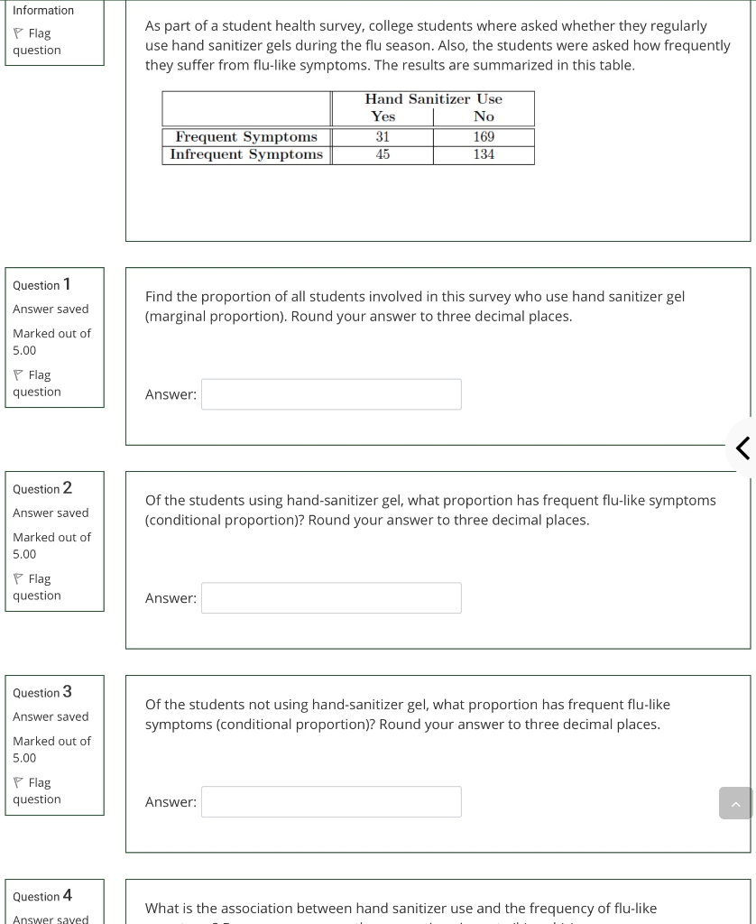 Solved Information Flag question As part of a student health | Chegg.com