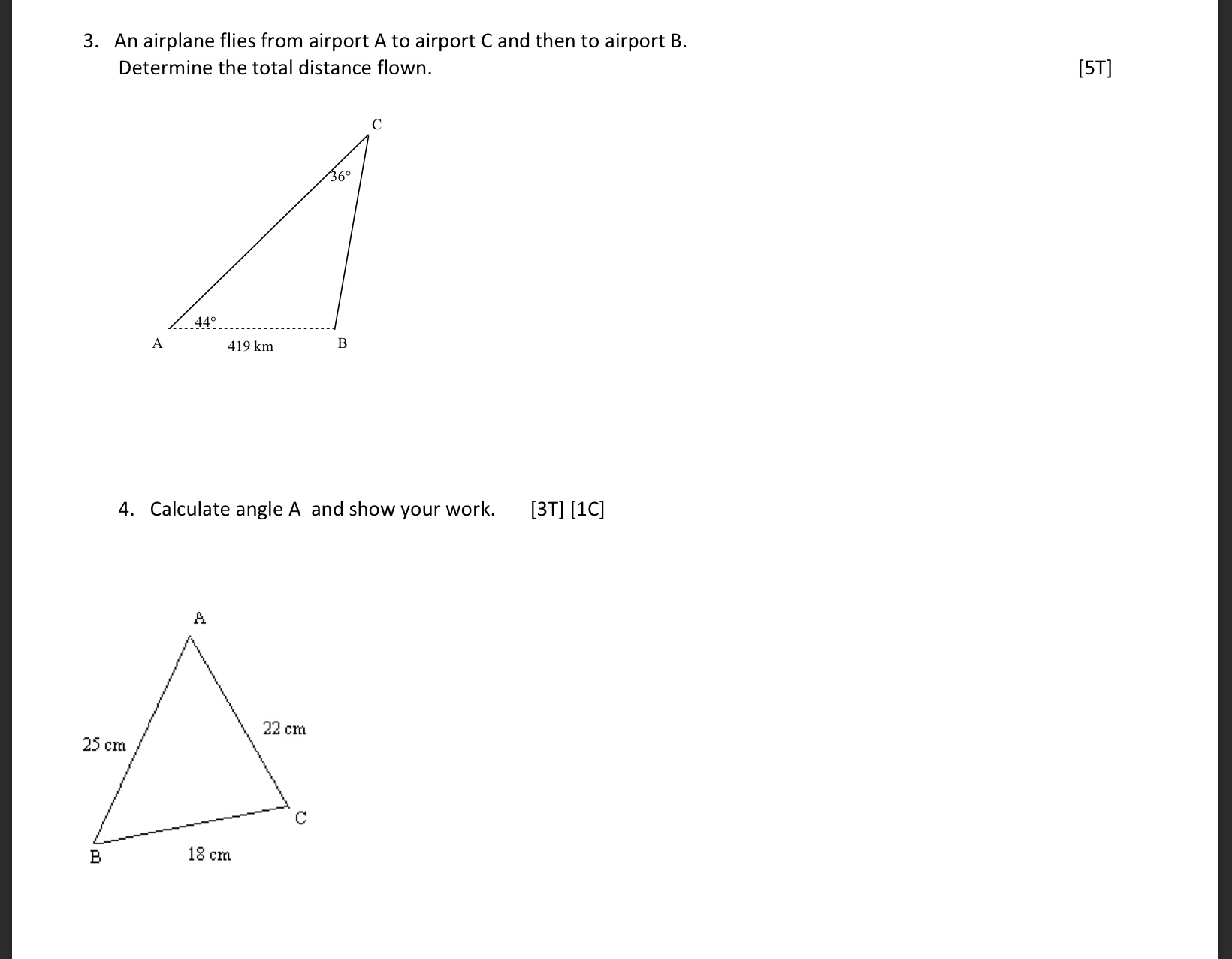 Solved 3. An airplane flies from airport A to airport C and | Chegg.com