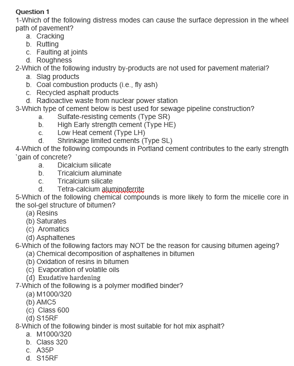 Solved Question 1 1-Which of the following distress modes | Chegg.com