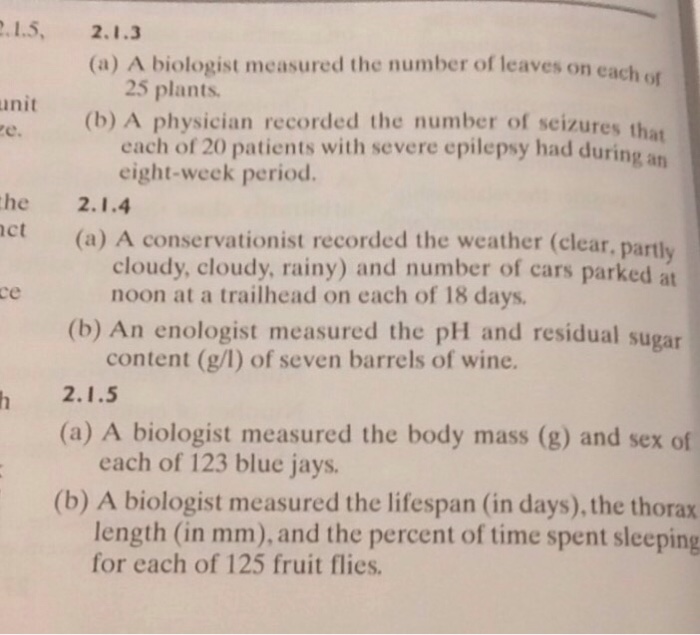 Solved (a) A Biologist Measured The Number Of Leaves On Each | Chegg.com