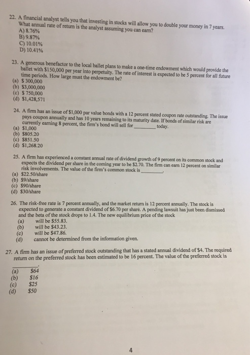 Solved Give me solution for all answers with formula.Please | Chegg.com