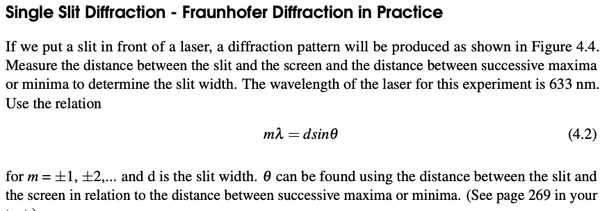 Solved Single Slit Diffraction - Fraunhofer Diffraction In | Chegg.com ...