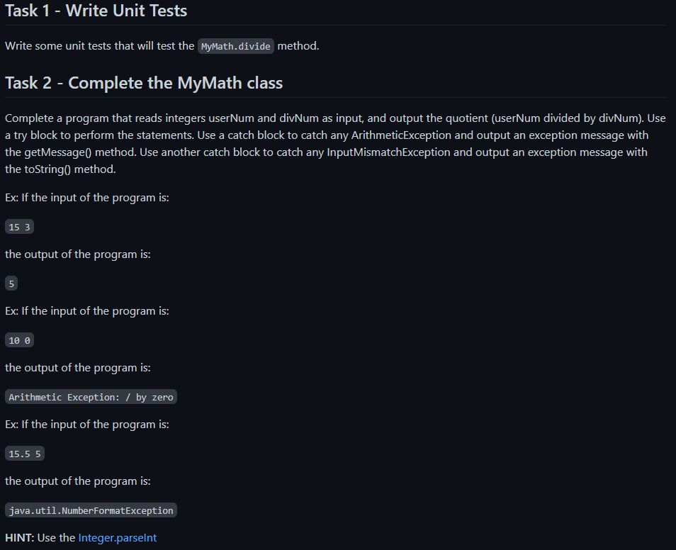 Solved Write some unit tests that will test the MyMath. | Chegg.com