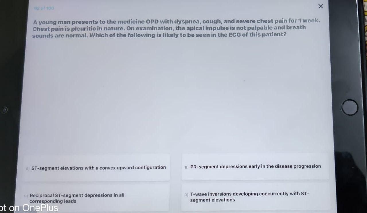 Solved A young man presents to the medicine OPD with | Chegg.com