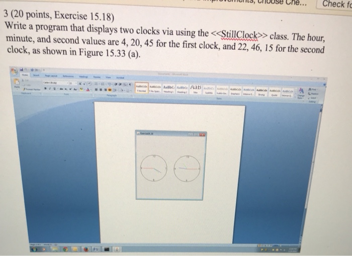 Solved UI3, 010use Che... Check fo 3 (20 points, Exercise | Chegg.com