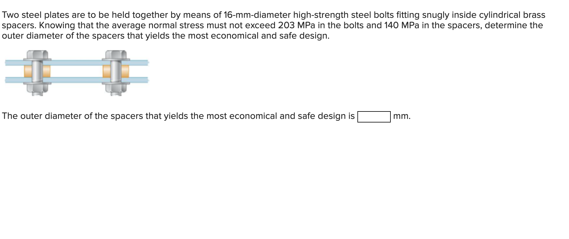 solved-two-steel-plates-are-to-be-held-together-by-means-of-chegg