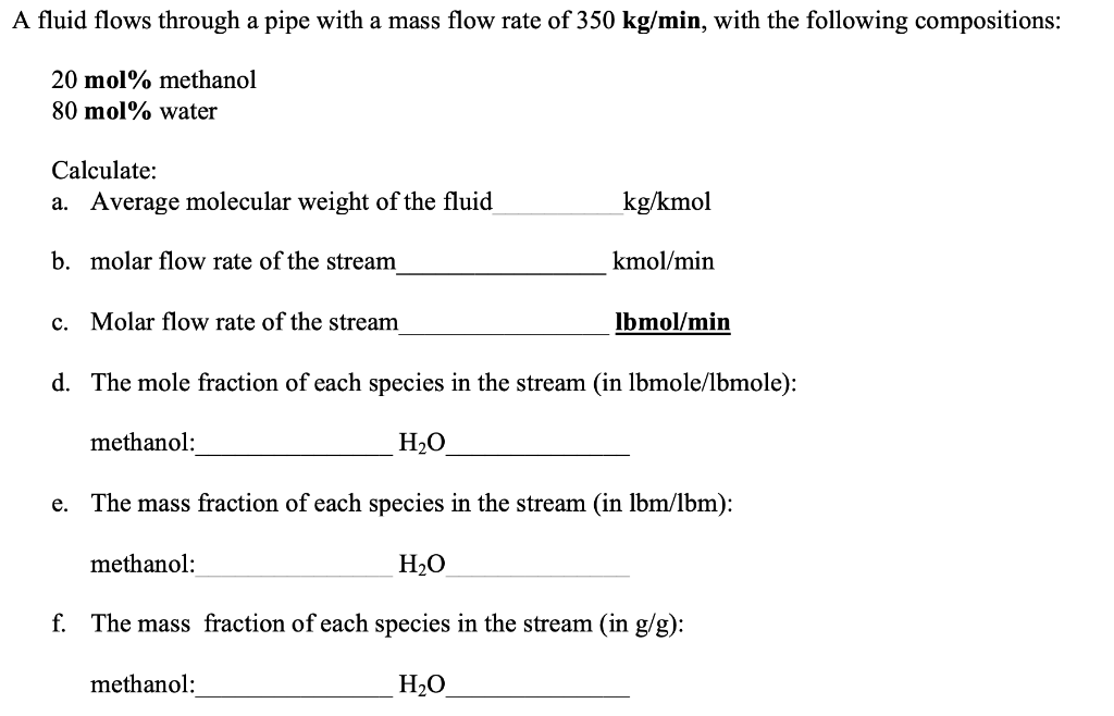 Solved A fluid flows through a pipe with a mass flow rate of | Chegg.com