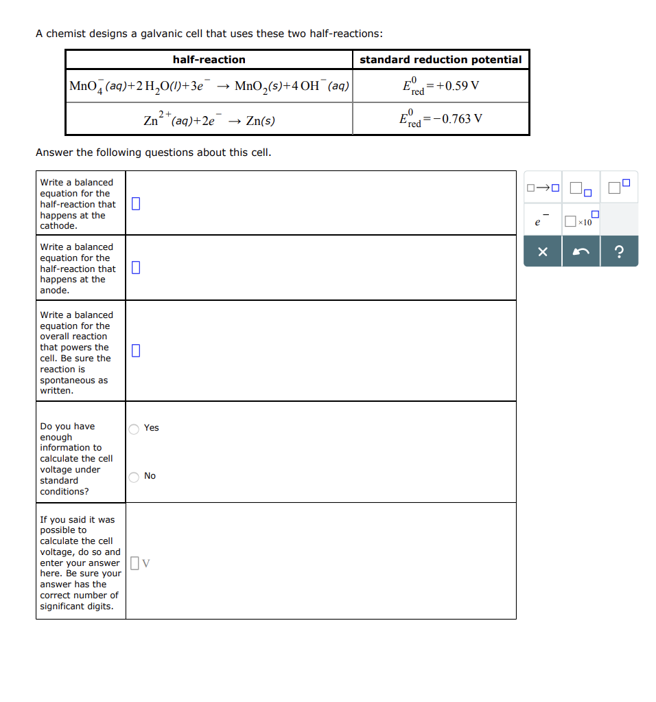 solved-a-chemist-designs-a-galvanic-cell-that-uses-these-two-chegg