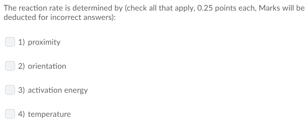 Solved The reaction rate is determined by (check all that | Chegg.com