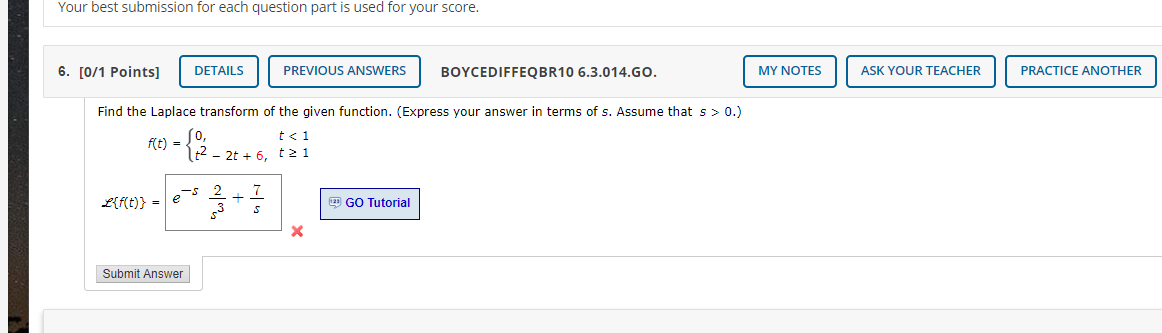 Solved Your best submission for each question part is used | Chegg.com