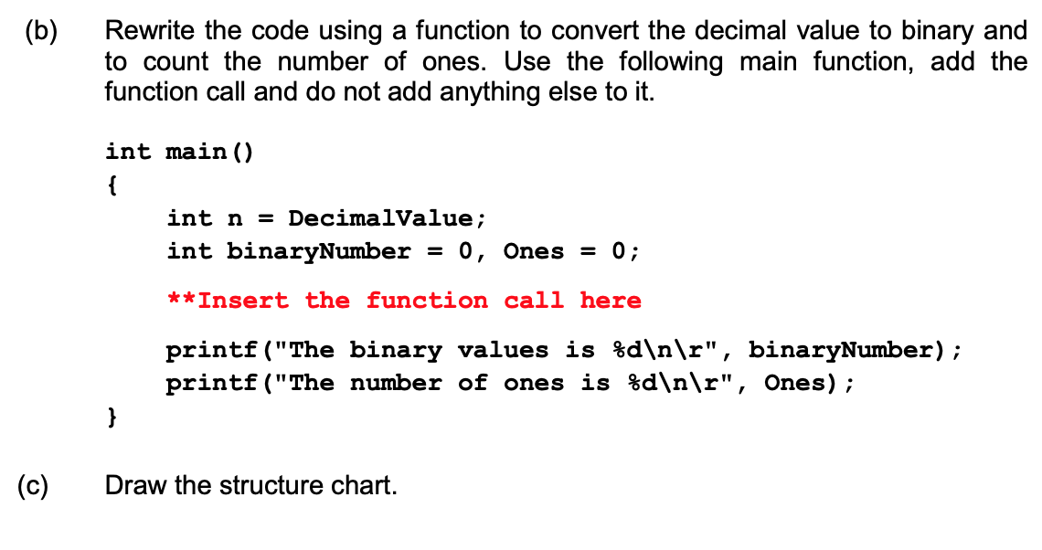 Solved The following code has been written to convert a | Chegg.com