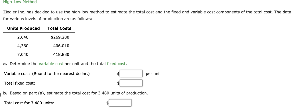 How To Find Fixed Cost Per Unit Using High Low Method Haiper 