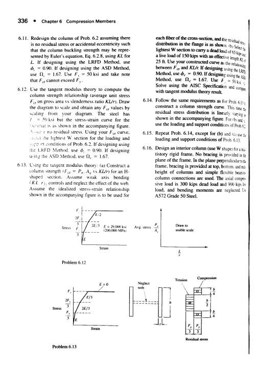 Tangent Modulus Theory 6.13. Using the tangent modulus theory: (a) Construct | Chegg.com