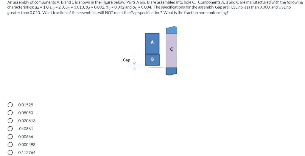 An Assembly Of Components A, B And C Is Shown In The | Chegg.com