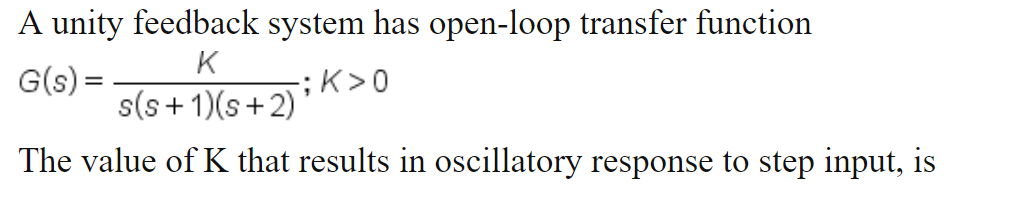 Solved A unity feedback system has open-loop transfer | Chegg.com