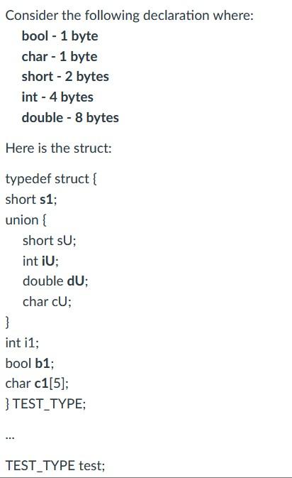 Solved Consider the following declaration where: bool - 1 | Chegg.com