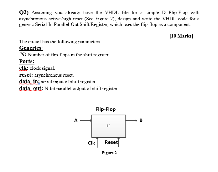 Solved (2) Assuming you already have the VHDL file for a | Chegg.com