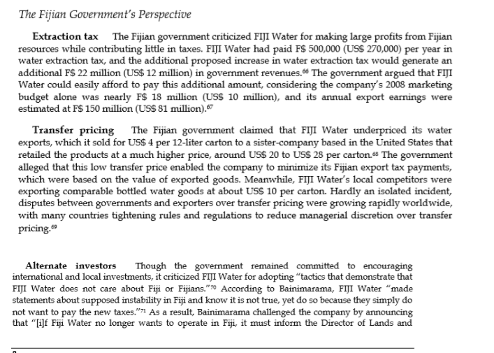 Solved In the negotiations between FIJI Water and the Fiji