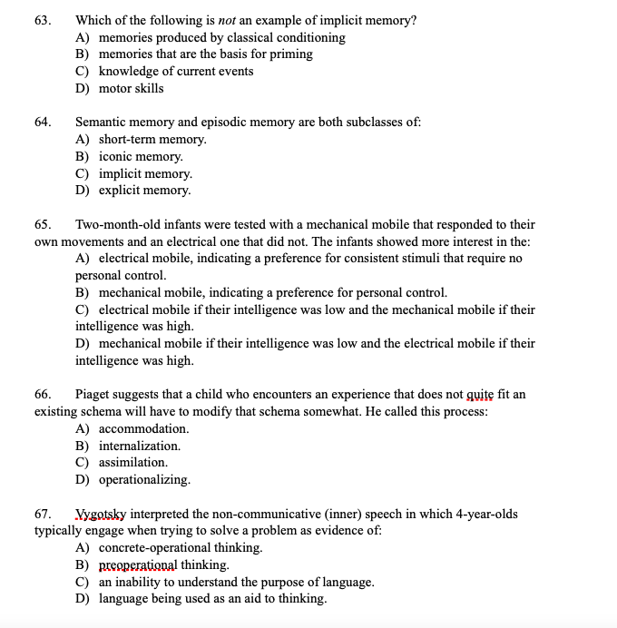 implicit memory examples