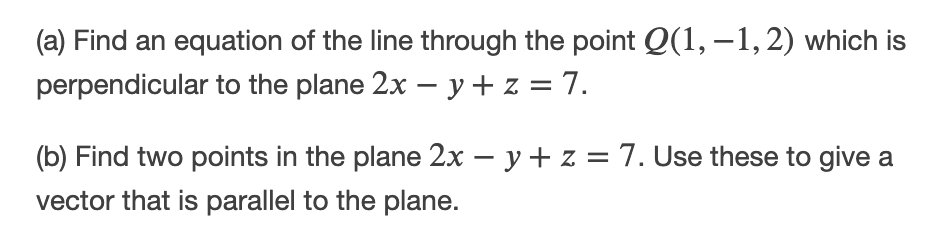 Solved (a) Find an equation of the line through the point | Chegg.com