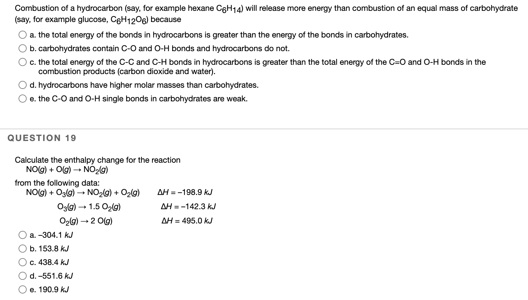 Solved Combustion of a hydrocarbon (say, for example hexane | Chegg.com