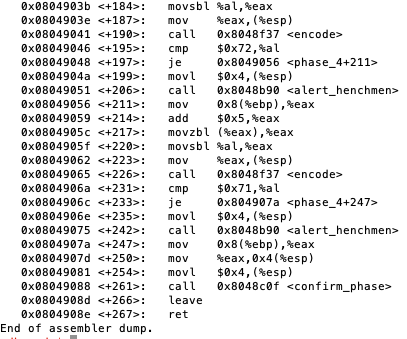 gdb-peda$ disassemble phase_4 Dump of assembler code | Chegg.com