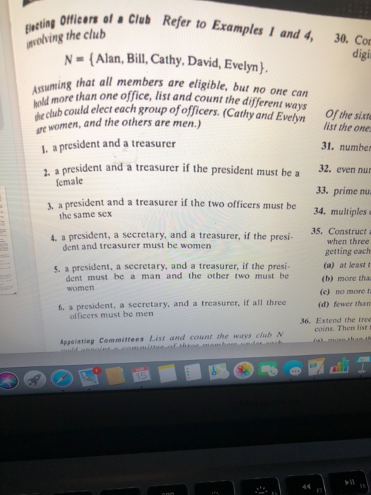 Solved officers of a Club Refer to Examples I and 4, gueting | Chegg.com