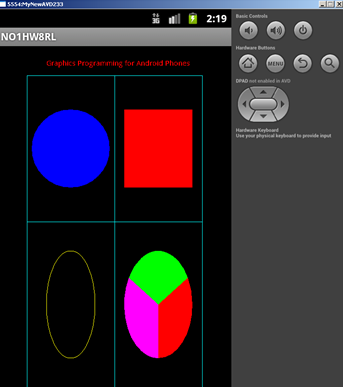 Solved Write an Android phone program that draws the | Chegg.com
