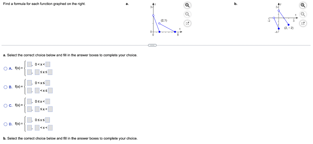 Solved Find A Formula For Each Function Graphed On The