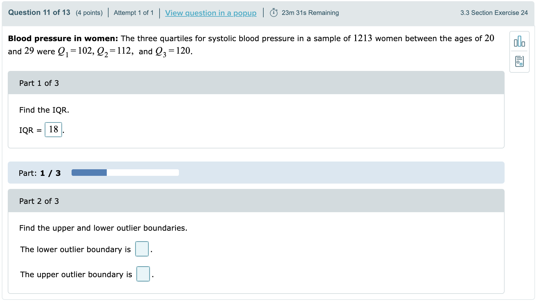 Solved Question 11 of 13 (4 points) | Attempt 1 of 1 | View | Chegg.com