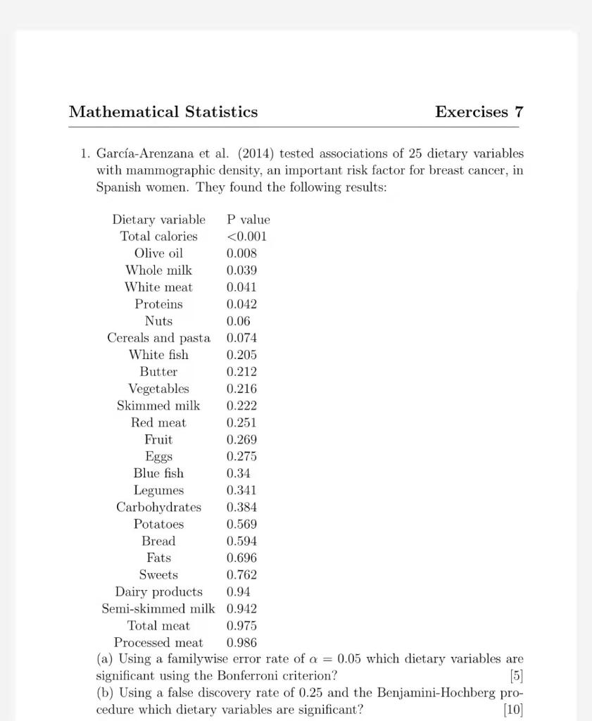 Mathematical Statistics Exercises 7 1. | Chegg.com