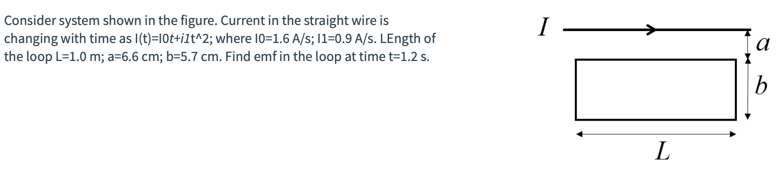 Solved I Consider system shown in the figure. Current in the | Chegg.com