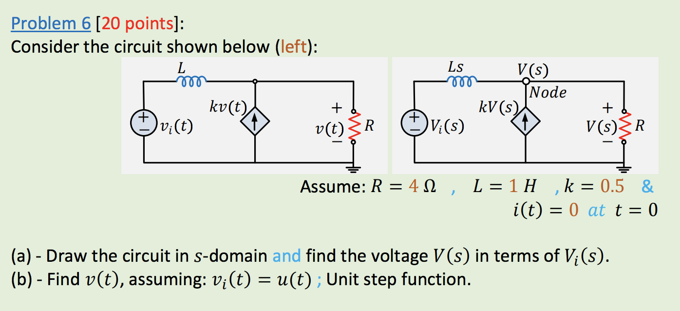 Solved Problem 6 (20 Points]: Consider The Circuit Shown | Chegg.com