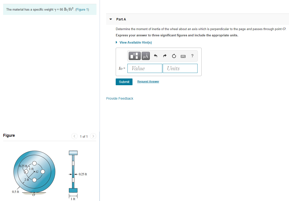Solved The material has a specific weight γγgamma = 66 | Chegg.com