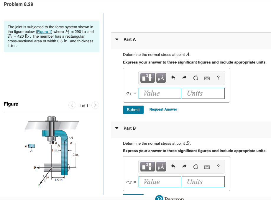 Solved Problem 8.29 The joint is subjected to the force | Chegg.com