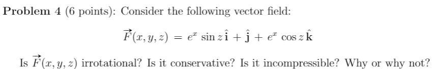 Solved Problem 4 (6 points): Consider the following vector | Chegg.com