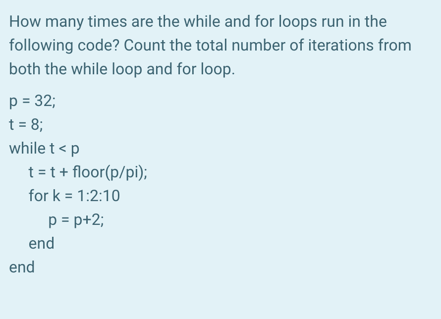 How do you count how many times a loop iterates?